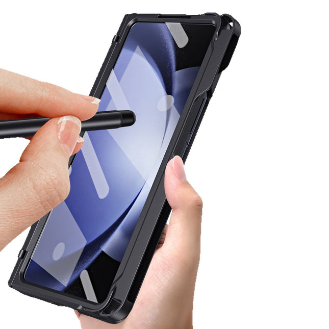 Phone Case Hinged Case With Built-In Screen Protector Side