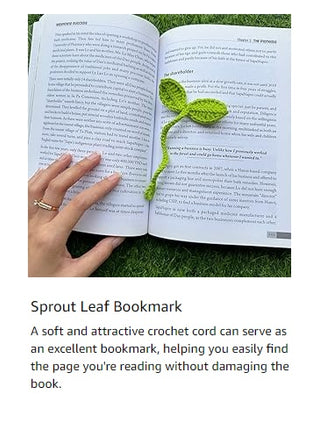 Cute Knitted Crochet Leaf Sprout,lucky Handmade Multi-functional Crochet Accesso