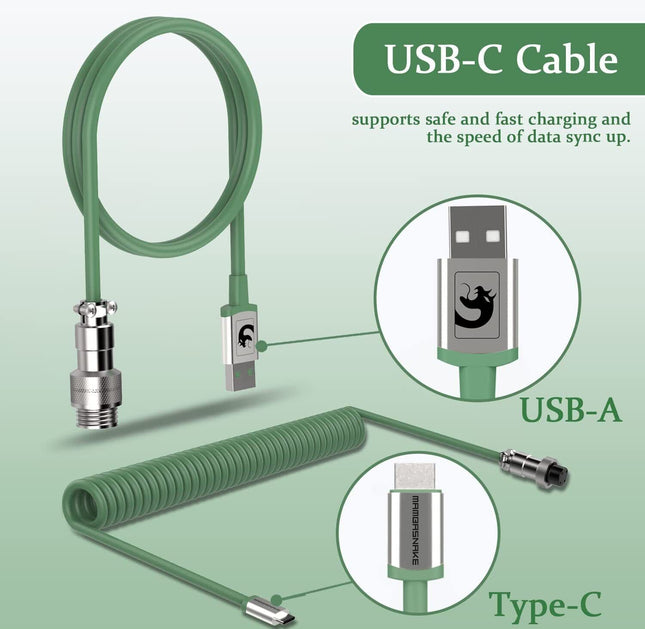 Yellow Type C Cable, Charging Cable, Data Transfer Cable For