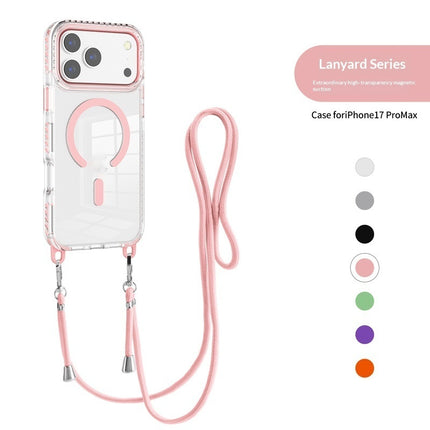 Pro Max Transparent Magnetic Case With A Crossbody Lanyard