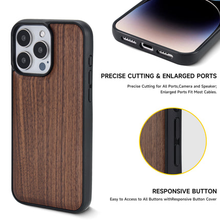 Magnetic Wooden Full Cover Phone Case