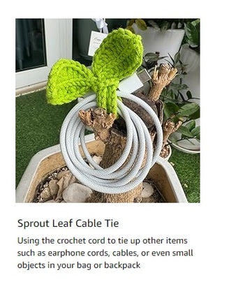 Cute Knitted Crochet Leaf Sprout,lucky Handmade Multi-functional Crochet Accesso