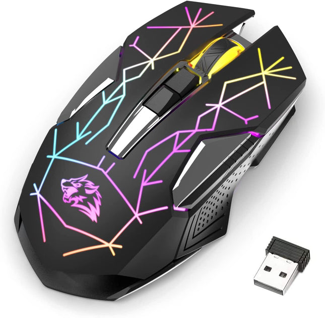 X18 Wireless Gaming Mouse 2.4G Rechargeable Silent USB Optical PC Laptop
