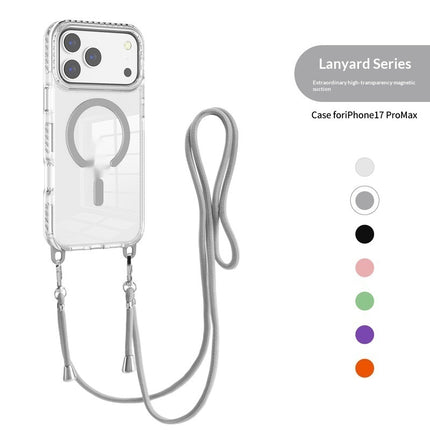 Pro Max Transparent Magnetic Case With A Crossbody Lanyard