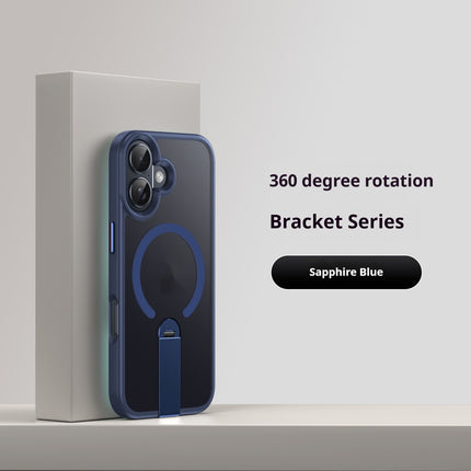 Magnetic Phone Case With A Straight Rotating Stand For Drop Protection