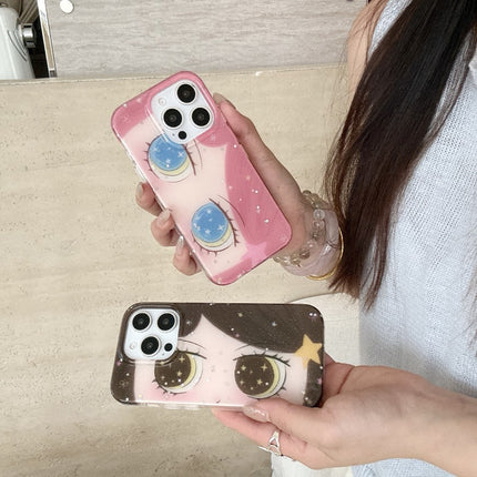 Fashionable Cartoon Phone Case Featuring Fine Glitter And