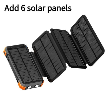 Outdoor Power Bank With Foldable Hand-crank Solar Charger