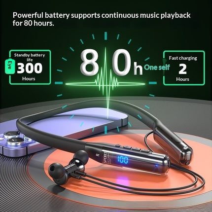 Wireless Neckband-style Multi-functional Stereo Smart Noise-canceling Sports Hea