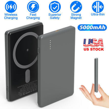 In 1 5000mAh 8Mm Slim Magsafe Wireless Power Bank PD20W