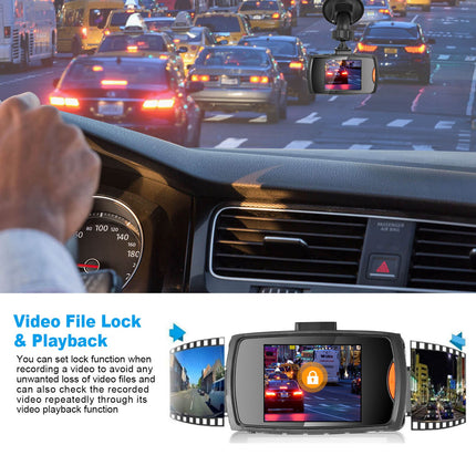 1080P Auto DVR Dashcam 90° Wide-Angle Loop Recording Night Vision