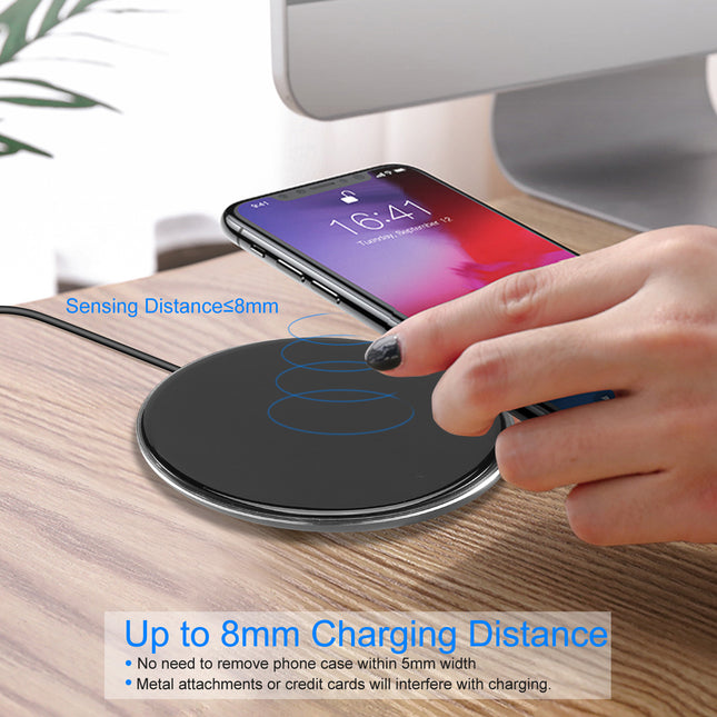 Pc Wireless Charger Qi-Certified Ultra-Slim 5W Charging Pad