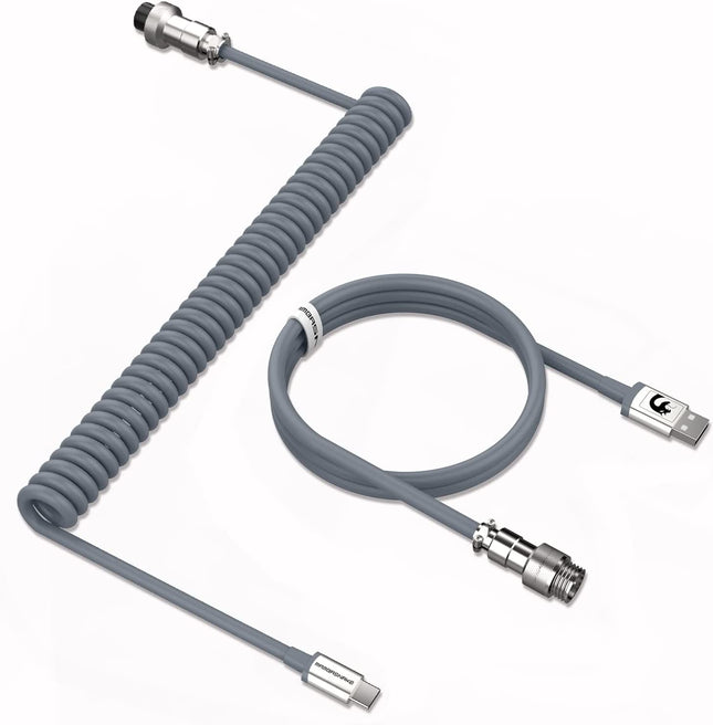 Gray Type C Cable, Charging Cable, Data Transfer Cable For