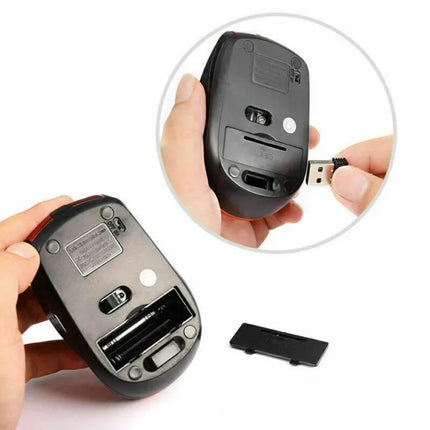 2.4GHz Wireless Optical Mouse with USB Receiver 800-1600 DPI
