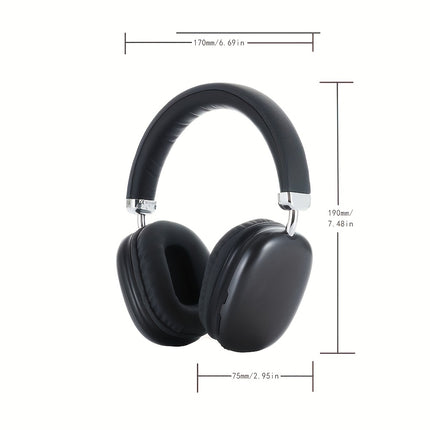 Bluetooth Headset With Microphone, 40-Hour Playback Time, Retractable Design, High-Quality Sound, Soft Memory Ear Cups