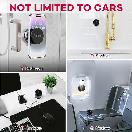 Car Phone Holder, Upgraded 360Adjustable Vacuum Suction 20X