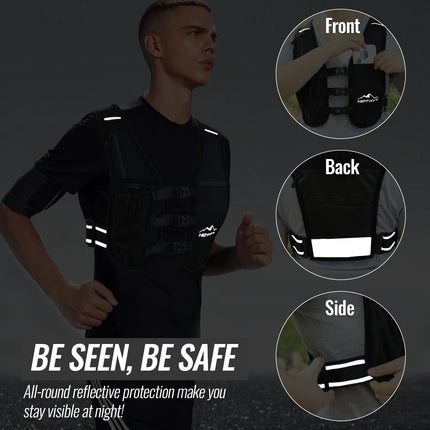 Nepfaivy Running Vest Women And Men Reflective Running Vest