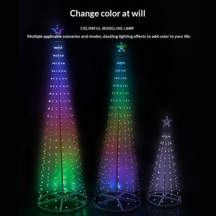 RGB Color-changing Conical Remote-controlled App-powered Indooroutdoor Tree Ligh