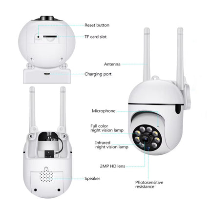 1080p WiFi Home Security Cctv Camera With Night Vision 2.4ghz 2.4g Surveillance
