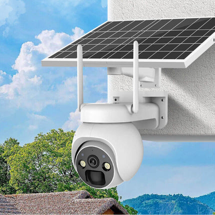 Wireless Solar Security Camera WiFi Solar Panel Powered Pir Cctv Voice Infrared