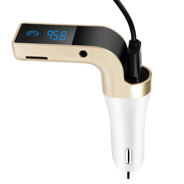 Car FM Transmitter USB Charger Hands-Free Calling MP3 Player Display