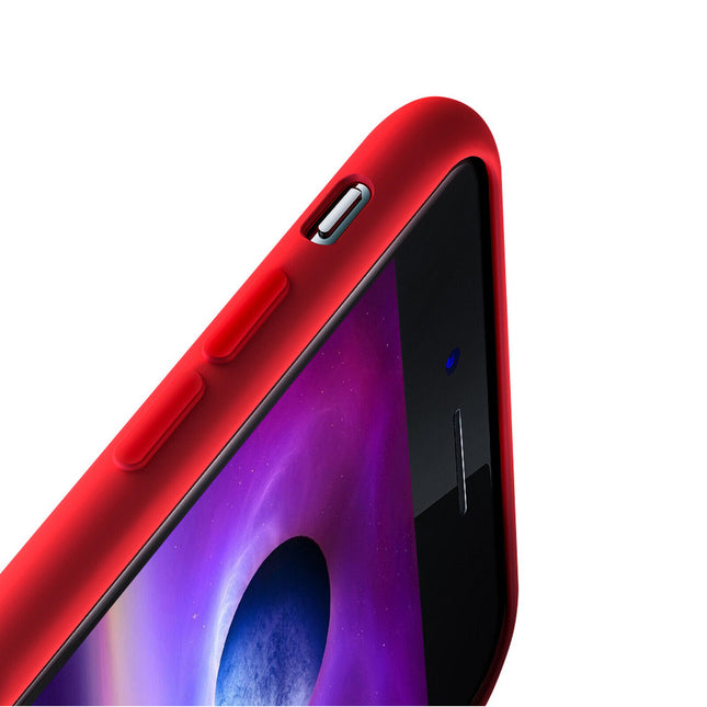 For Silicone Case 12 11 Pro X Xr Xs Max 8 7 6 Liquid Rubber Cover--transparent