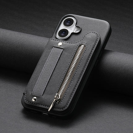 Leather Phone Case With Stand And Zipper Wallet Protective