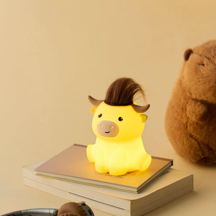 Highland Cow USB Charging Pat Style Bedroom Bedside Sleep