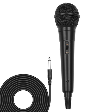 Dynamic Handheld Microphone with Cable 4m Cardioid Vocal Mic 6.35mm Jack