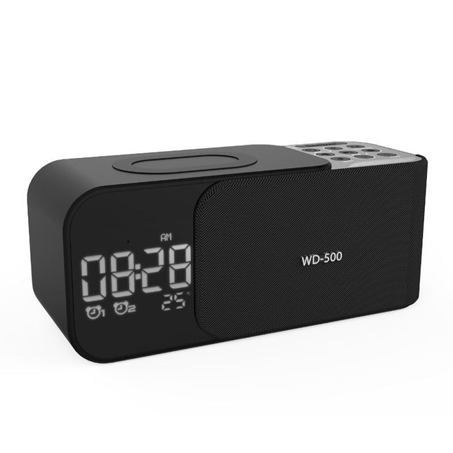 LED Alarm Clock with Wireless Charging, Bluetooth Speaker & FM Radio
