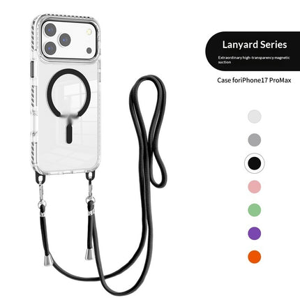 Pro Max Transparent Magnetic Case With A Crossbody Lanyard