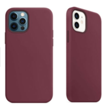 For Silicone Case 12 Liquid Rubber Cover--plum