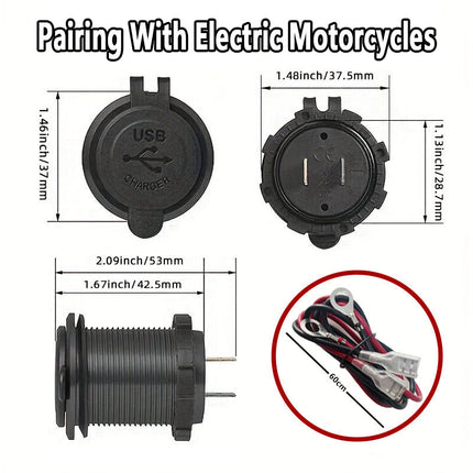 The 60W Mobile Phone Charger For Automobiles, Motorcycles