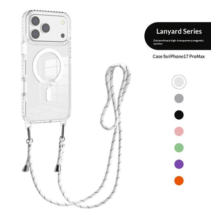Pro Max Transparent Magnetic Case With A Crossbody Lanyard