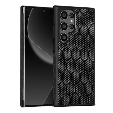 Carbon Fiber Square Twill Honeycomb Phone Case Compatible