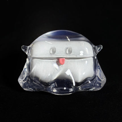 D-Printed Transparent Earphone Case Featuring A Little Ghost