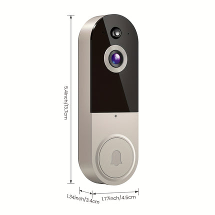 Smart Video Doorbell Camera 1080P with Battery - Beige