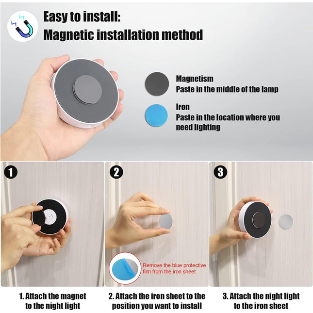 6-Pack LED Cabinet Lights with Motion Sensor Dimmable 3000-6000K