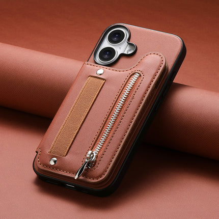 Leather Phone Case With Stand And Zipper Wallet Protective