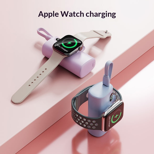 Wireless Magnetic Watch Power Bank With Built-in Cable