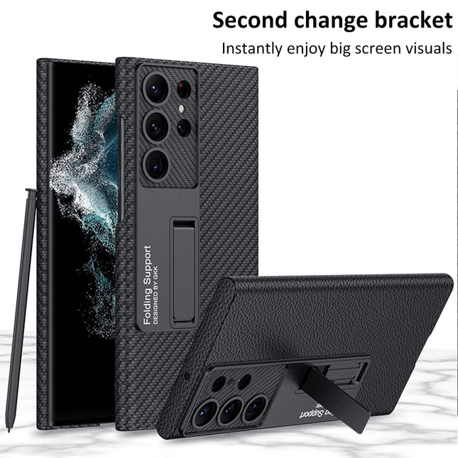 Creative All-In-One Precision Hole Anti-Drop Leather Phone