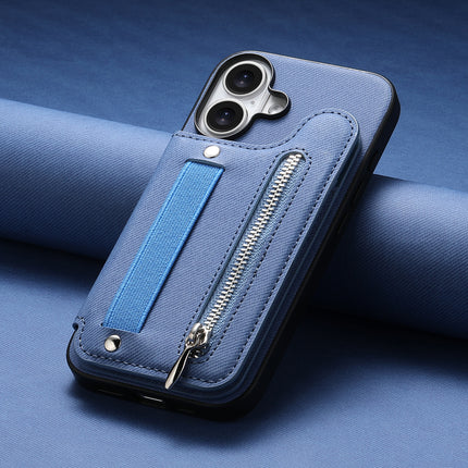 Leather Phone Case With Stand And Zipper Wallet Protective