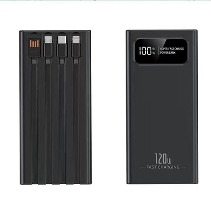 120w Power Bank 20000 Mah High-capacity Portable Charger Four-port Compact Mobil