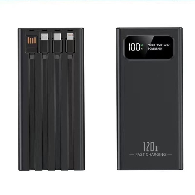 120w Power Bank 20000 Mah High-capacity Portable Charger Four-port Compact Mobil