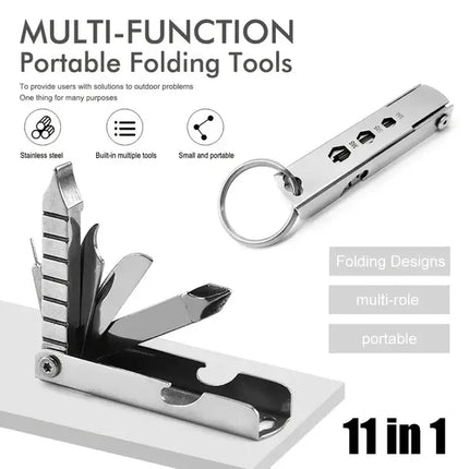 In-1 Stainless Steel Multi-Tool With Phone Stand, Folding