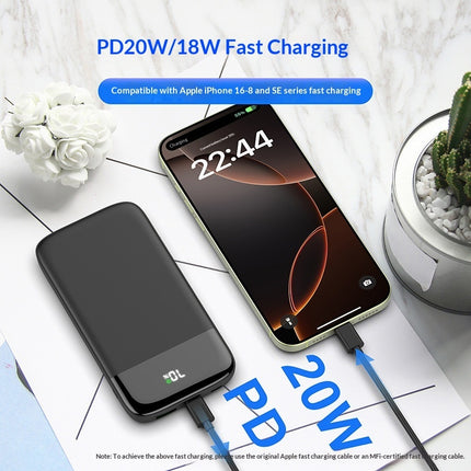 Ultra-thi Portable 10000 Mah Power Bank With Digital Display And Bidirectional F