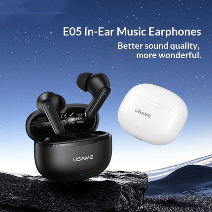 Wireless Bluetooth In-Ear Earbuds with Short Stem - Black/White