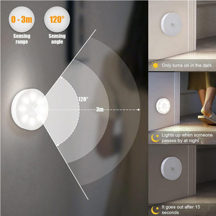 6-Pack LED Cabinet Lights with Motion Sensor Dimmable 3000-6000K