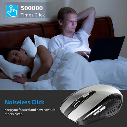 2.4G Wireless Gaming Mouse with 3 DPI Levels & 6 Buttons for PC Laptop