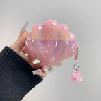 Pink seashell with pendant / AirPods 1 2