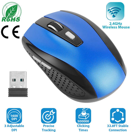 2.4G Wireless Gaming Mouse with 3 DPI Levels & 6 Buttons for PC Laptop